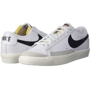 Nike Blazer Low ‘77 Vintage Sneakers White Black Sail Mens 8.5 Womens 10 NEW BOX